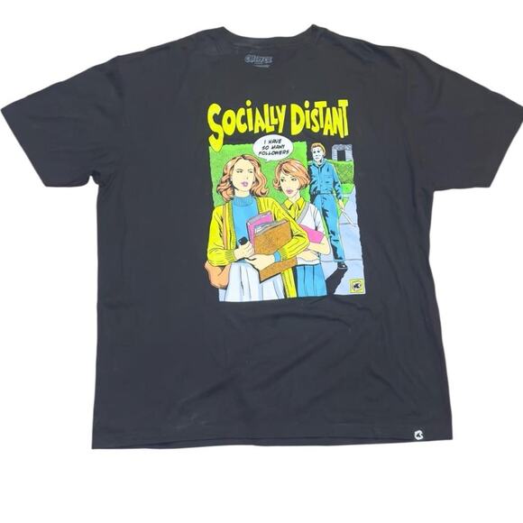Creepy Co. Halloween Tee – Black Retro Horror Comic Michael Myers Graphic - Picture 1 of 3